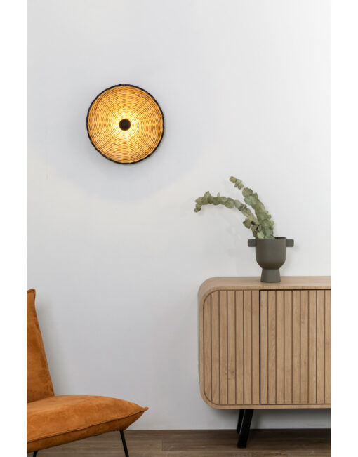 COSTAS W/L CEILING BLACK P. RATAN E27 o400*70mm – 1-FR62173-78