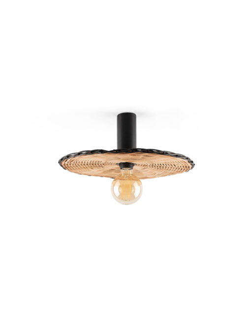 COSTAS W/L CEILING BLACK RATTAN SH. E27 o400*140mm – 1-FR62174-78