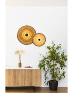 COSTAS W/L CEILING BLACK RATTAN SH. E27 o400*140mm – 1-FR62174-78