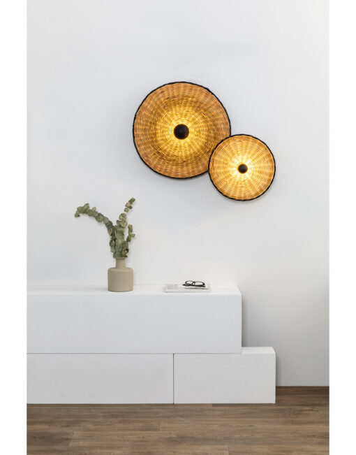 COSTAS W/L CEILING BLACK RATTAN SH. E27 o400*140mm – 1-FR62174-78