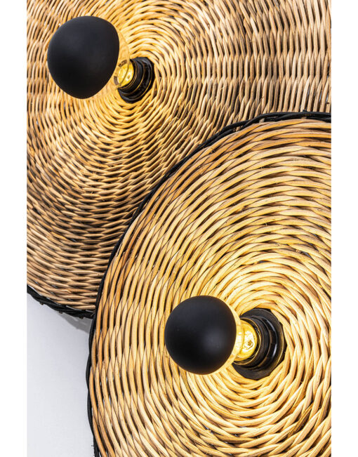 COSTAS W/L CEILING BLACK RATTAN SH. E27 o400*140mm – 1-FR62174-78