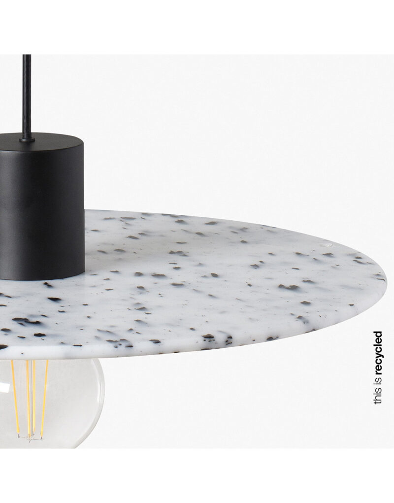 CONFETTI BLACK MARBLE SUSPENDED o30CM 1xE27 – 1-FR68600-50