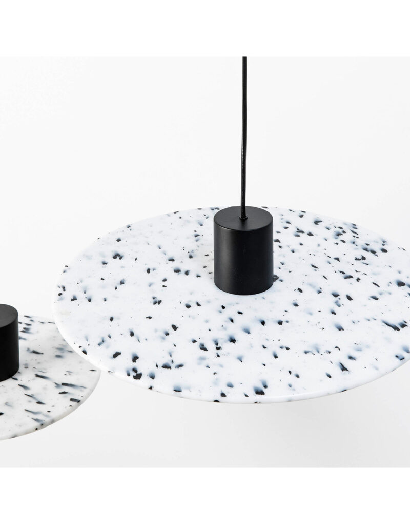 CONFETTI BLACK MARBLE SUSPENDED o30CM 1xE27 – 1-FR68600-50