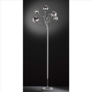 Δαπέδου “Jasmine” 5 x G9 χρώμιο με φιμέ γυαλιά – 10698