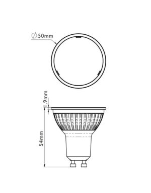 ΛΑΜΠΑ GU10 6,8W 3000K 38o CRI97 450LM 230V PRO+ DICRO PRECISE DIMMABLE LOGICA – 2-MC21692