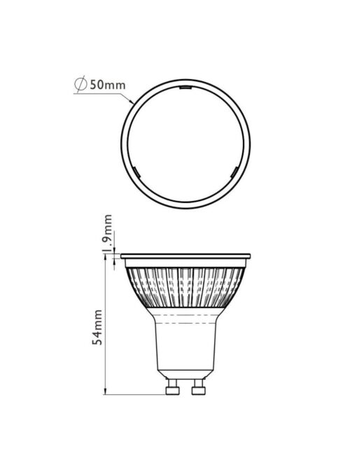 ΛΑΜΠΑ GU10 6,8W 3000K 38o CRI97 450LM 230V PRO+ DICRO PRECISE DIMMABLE LOGICA – 2-MC21692