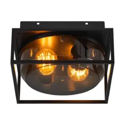 Nordlux Griffin 2218126047 Εξωτερικό Φωτιστικό Οροφής 1xE27IP44 Smoked