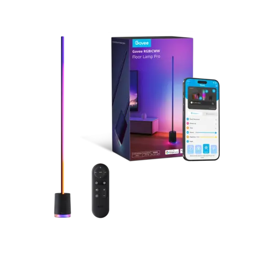 Smart Wi-Fi LED RGBICWW Φωτιστικό Δαπέδου Μαύρο με Ηχέιο H6079 Govee 1.SH.01.G066