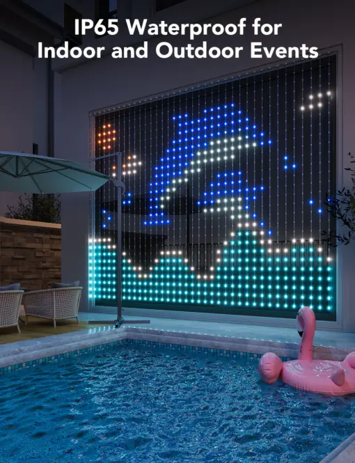 Wi-Fi Smart Λαμπάκια LED Κουρτίνα RGBIC 1.5x2m H70B3 Govee 1.SH.01.G068