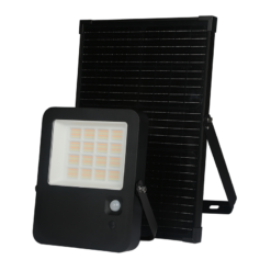 Ηλιακός Προβολέας LED 60W Dimmable CCT 9000lm με Φωτοβολταικό Πάνελ Τηλεχειριστήριο Ανιχνευτή Κίνησης IP65  Μαύρος ACA – NOREL60CCT