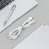 RIVACASE PS6000 Flat USB 2.0 to micro USB Cable 1.2m ΛΕΥΚΟ – 2-DVPS6000WT12