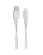 RIVACASE PS6000 Flat USB 2.0 to micro USB Cable 1.2m ΛΕΥΚΟ – 2-DVPS6000WT12