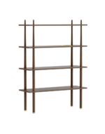 Stories 4 shelves Dark Oak incl. brass tray – 1-UM5773