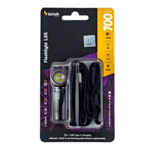 Φακός κεφαλής επαναφορτιζόμενος 700lm – MT-L05