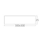 Πλαφονιέρα “Jade” slim 26W CCT Μαύρο 30×30 – BP07-10381