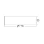 Πλαφονιέρα “Jade” slim 20W CCT Ø23 – BP07-00287