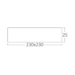 Πλαφονιέρα “Jade” slim 20W CCT Λευκή 23×23 – BP07-10280