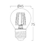 Λάμπα led σφαιρικό filament μελί 4W E27 2200K – BB37-00420