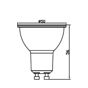 Λάμπα led GU10 5w 38° 2700k – BA25-00550