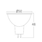 Λάμπα led MR16 220V 5W GU5.3 110D 6500K – BA24-00563