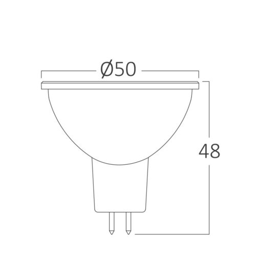 Λάμπα led MR16 220V 5W GU5.3 110D 6500K – BA24-00563