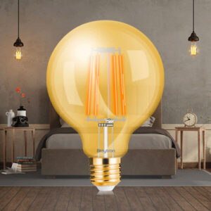 Λάμπα led G125 filament μελί 6W E27 2200K – BB48-00620