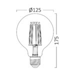 Λάμπα led G125 filament μελί 6W E27 2200K – BB48-00620