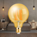 Λάμπα led G95 filament μελί 6W E27 2200K – BB47-00620