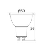 Λάμπα led GU10 Dimmable 6W 38° 4000k – BA26-60651