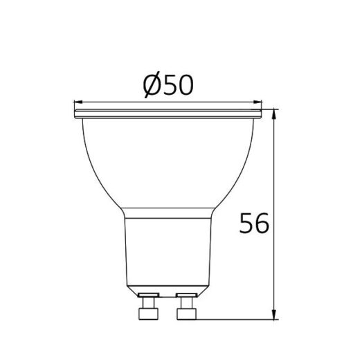 Λάμπα led GU10 Dimmable 6W 38° 4000k – BA26-60651