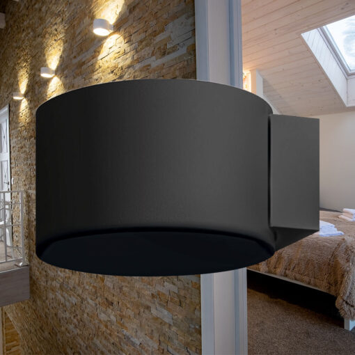 BRY-AVVA-WL01-8W-RND-BLC-3000K-WALL LIGHT – BH07-03001