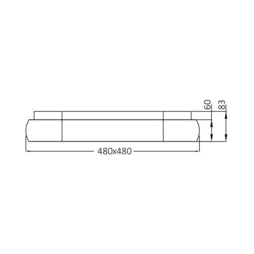 Πλαφονιέρα Bella 36W, CCT, 4260 lm, 48x48x8,3cm – BH17-02880