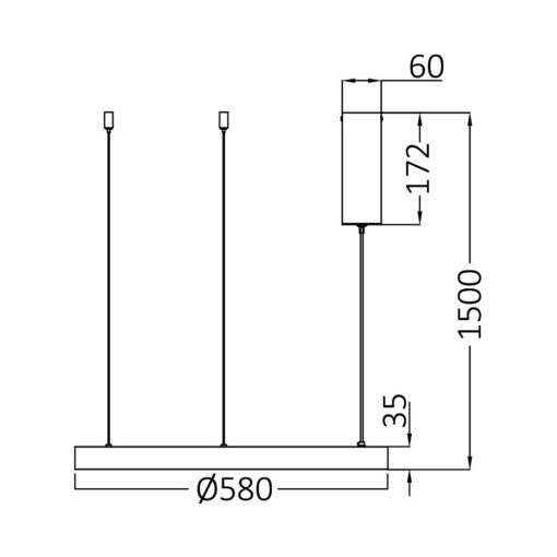 Κρεμαστό Led 46W Bella, CCT, 5200 lm, 58cm – BH17-01386