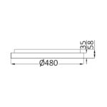 Πλαφονιέρα Bella 36W, CCT, 4260 lm, 48×5,8cm – BH17-00281