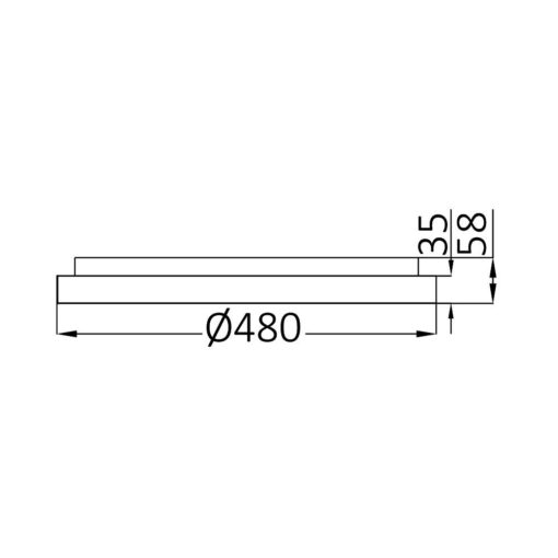Πλαφονιέρα Bella 36W, CCT, 4260 lm, 48×5,8cm – BH17-00281