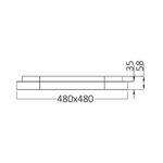Πλαφονιέρα Bella 36W, CCT, 4260 lm, 48x48x5,8cm – BH17-00786
