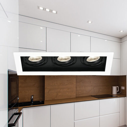 Σποτ “Beta” 3 x GU10 Λευκο/Μαύρο – BH03-05040