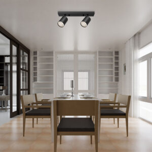 Σποτ “Beta” ράγα 2 x GU10 Μαύρο – BH04-00821