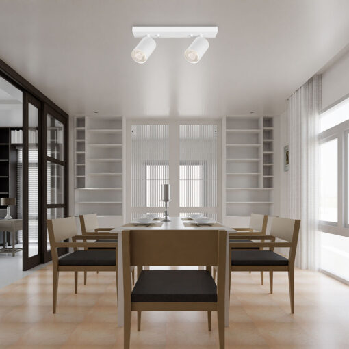 Σποτ “Beta” ράγα 2 x GU10 Λευκό – BH04-00820