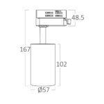 Σποτ τριφασικής ράγας λευκό GU10 – BH04-60600