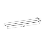 Πλαφονιέρα Blade 45W, CCT, 4650 lm, 120x20x6cm – BH16-08287