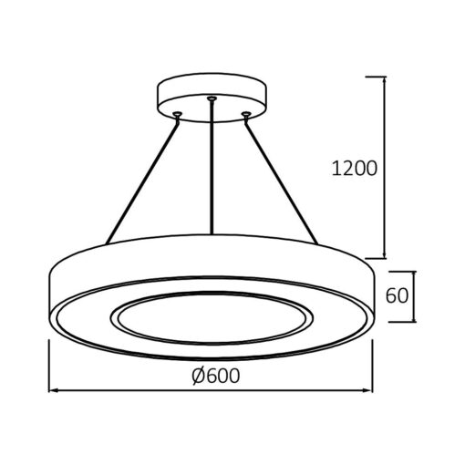 Κρεμαστό Led 45w, CCT με CONTROL 4650lm, 60cm – BH16-06291