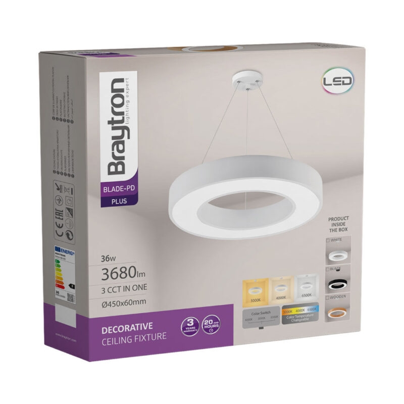 Κρεμαστό Led 36w 3680lm, CCT, 45cm – BH16-06180