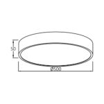 Πλαφονιέρα Blade 45W, CCT με CONTROL, 4650 lm, 50cm – BH16-04291