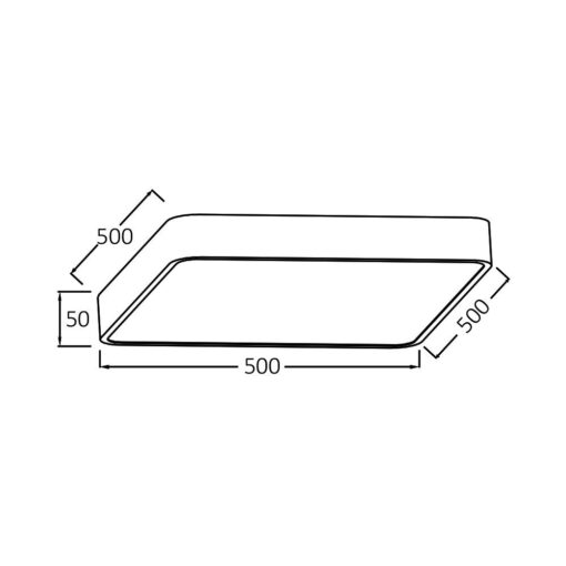 Πλαφονιέρα Blade 45W, CCT, 4650 lm, 50x50x5cm – BH16-05281