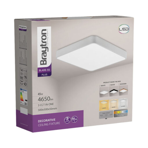 Πλαφονιέρα Blade 45W, CCT με CONTROL, 4650 lm, 50x50x5cm – BH16-05290