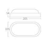 Απλίκα led “Bulkhead” 12w IP54 1140lm 3000k – BC17-00800