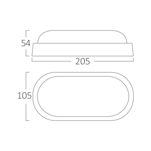 Απλίκα led “Bulkhead” 12w IP54 1140lm 3000k – BC17-00800