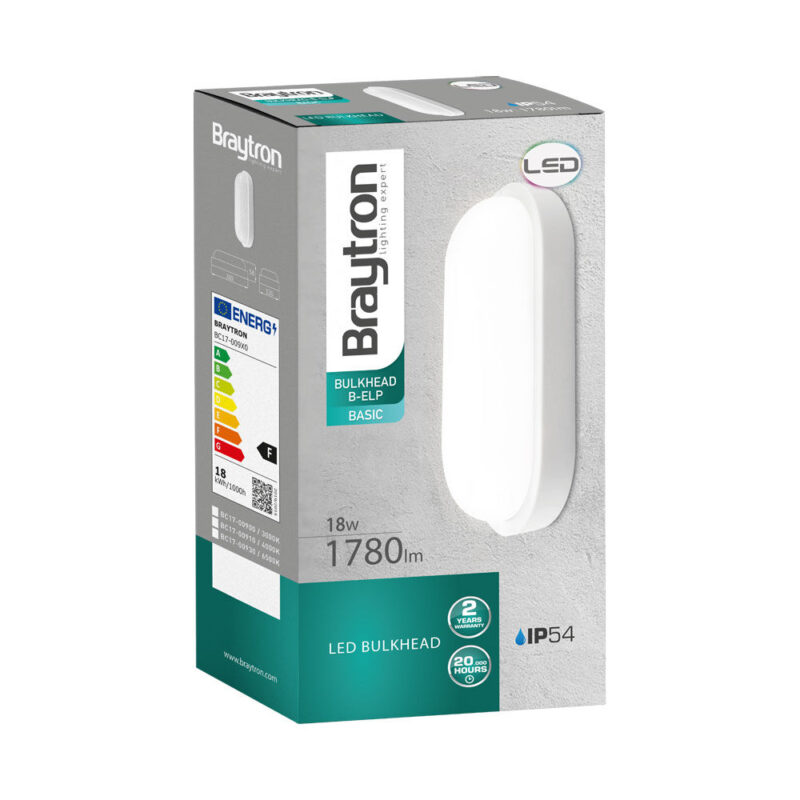 Απλίκα led “Bulkhead” 18w IP54 1780lm 3000k – BC17-00900