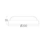Πλαφονιέρα led “Bulkhead” 18w IP54 1780lm 6500k – BC17-01230
